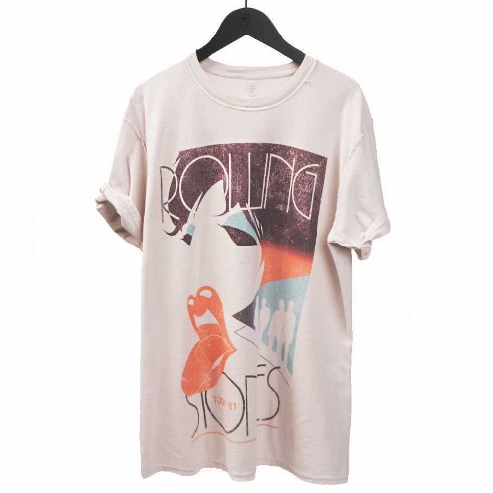 Rolling Stones No. 9 Carnaby St. Vintage '81 Tour Cuffed Sleeve T-Shirt